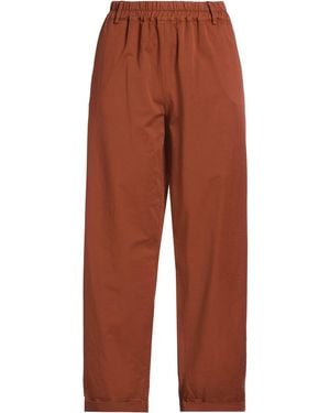 HABEN Tan Pants Cotton, Elastane - Brown