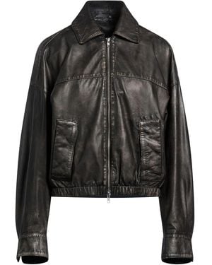 S.w.o.r.d 6.6.44 Charcoal Jacket Leather - Black