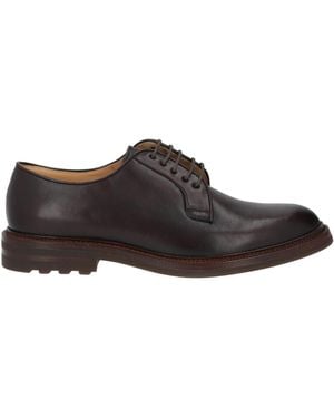 Brunello Cucinelli Dark Lace-Up Shoes Leather - Brown
