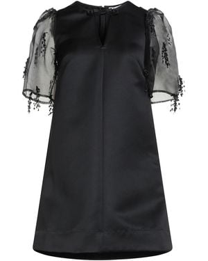 Ganni Mini Dress Recycled Polyester - Black