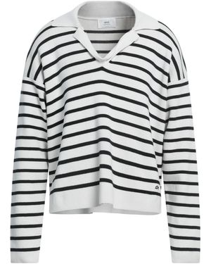 Ami Paris Light Jumper Organic Cotton, Merino Wool, Polyamide, Elastane - White