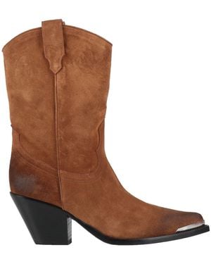 Sonora Boots Camel Ankle Boots Leather - Brown