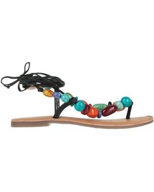 Gioseppo Thong Sandal Leather - Black
