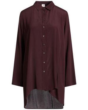 1 One Burgundy Shirt Acetate, Silk - Purple