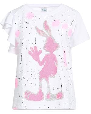 Z.O.E. ZONE OF EMBROIDERED T-Shirt Cotton, Elastane - White