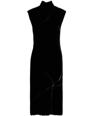 Gentry Portofino Midi Dress Viscose, Silk - Black