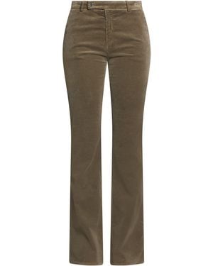 120% Lino Military Trousers Cotton, Elastane - Grey