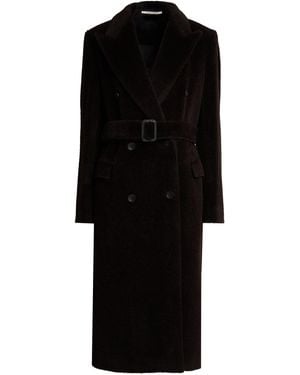 Tagliatore Chocolate Coat Alpaca Wool, Virgin Wool - Black