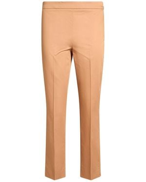 Marella Camel Pants Cotton, Polyester, Elastane - Natural