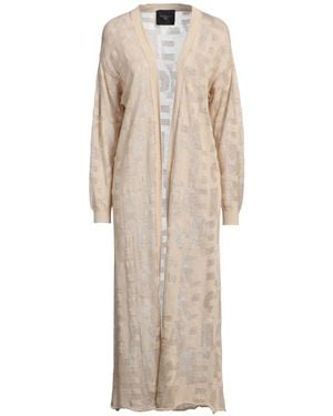 Gaelle Paris Cardigan Cotton, Acrylic, Viscose, Metallic Polyester, Polyester - Natural