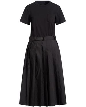 Sacai Midi Dress Cotton, Polyester - Black