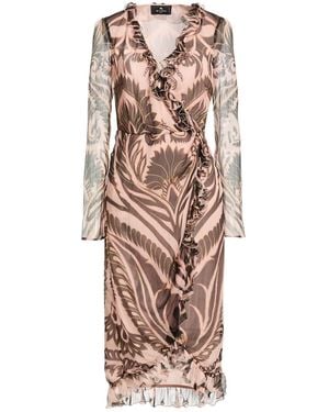 Etro Midi Dress Silk - Pink