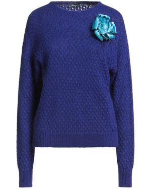 Hanita Sweater Acrylic, Mohair Wool, Nylon - Blue