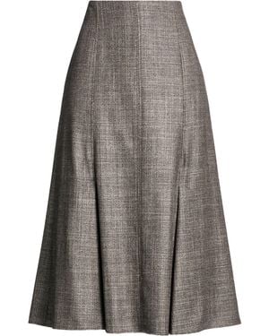 Agnona Midi Skirt Wool, Silk - Gray