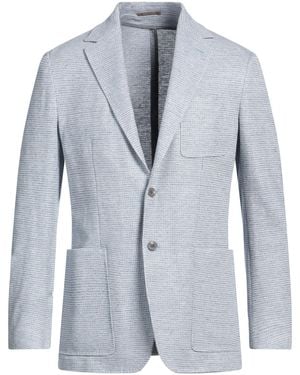 Canali Blazer Cotton, Linen - Blue
