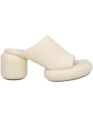 Jil Sander Sandals Soft Leather - Natural