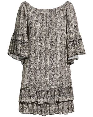 Soallure Ivory Mini Dress Viscose - Gray