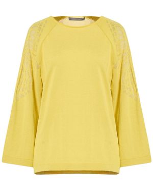 Alberta Ferretti Sweater Cotton, Polyamide - Yellow