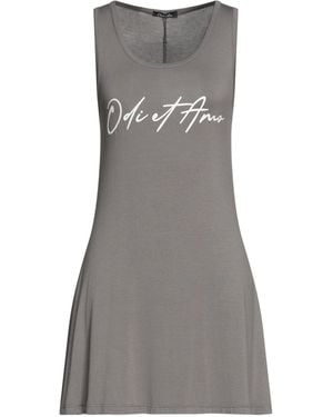 Odi Et Amo Mini Dress Cotton - Grey