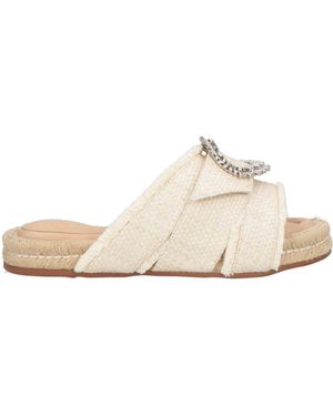 Alexandre Birman Ivory Espadrilles Textile Fibers - White