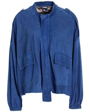 Giorgio Brato Jacket Leather - Blue
