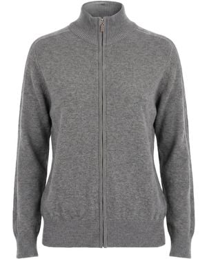 Agnona Light Cardigan Cashmere, Polyester - Gray