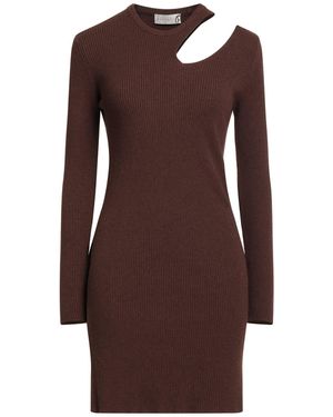 Haveone Mini Dress Viscose, Polyester, Polyamide - Brown