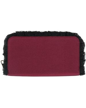 Red(V) Burgundy Wallet Textile Fibers - Red