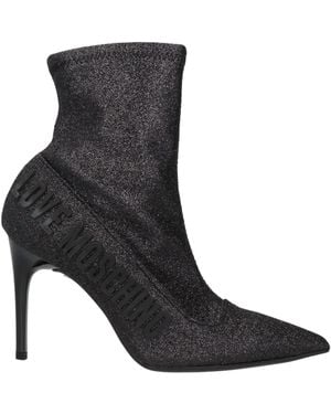 Love Moschino Ankle Boots Textile Fibers - Black