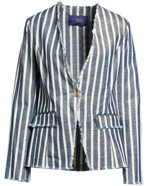 Trussardi Blazer Cotton, Viscose, Polyester, Polyamide - Blue