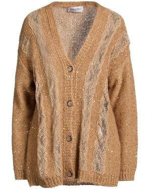ERMANNO FIRENZE Sand Cardigan Polyamide, Mohair Wool, Alpaca Wool, Cotton - Brown