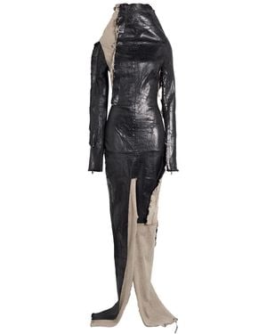 Rick Owens Maxi Dress Cotton, Elastomultiester, Natural Rubber - Black