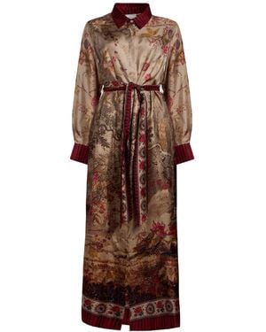 Jil Sander Maxi Dress Viscose - Brown