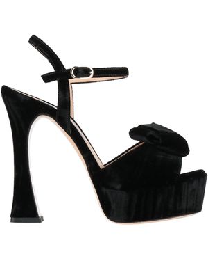 FRANCESCO SACCO Sandals Textile Fibers - Black