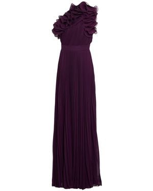 Elie Saab Plum Maxi Dress Polyester, Silk - Purple