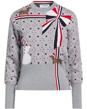 Thom Browne Light Sweater Merino Wool - Gray