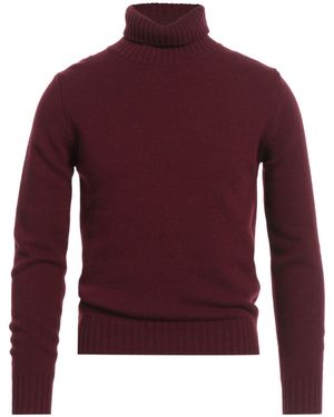 Lanificio Pubblico Burgundy Turtleneck Wool, Polyamide - Red