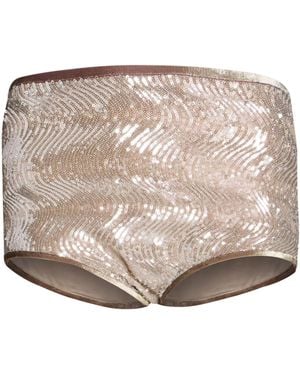 forte_forte Shorts & Bermuda Shorts Polyester, Elastane - Metallic