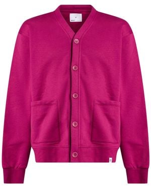 WOC WRITING ON COVER Garnet Cardigan Cotton, Pes - Pink