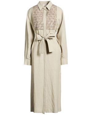 P.A.R.O.S.H. Light Maxi Dress Viscose, Linen - Natural