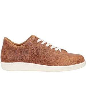 HANDMACHER Camel Sneakers Leather - Brown