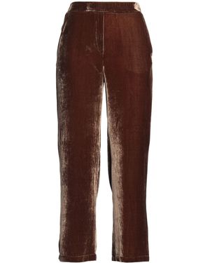 Diega Khaki Trousers Viscose, Silk - Brown