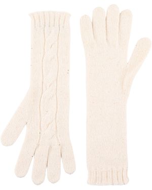 Gran Sasso Gloves Wool, Cashmere, Metallic Fibre, Polyamide - White