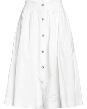 Moschino Midi Skirt Cotton, Polyamide - White