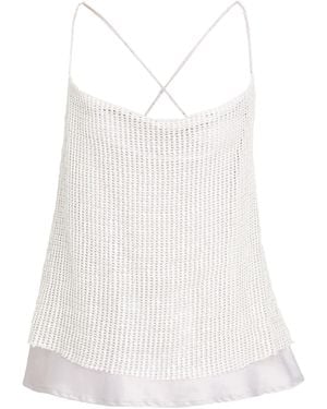 Atos Lombardini Top Cotton, Polyester, Polyamide, Elastane - White