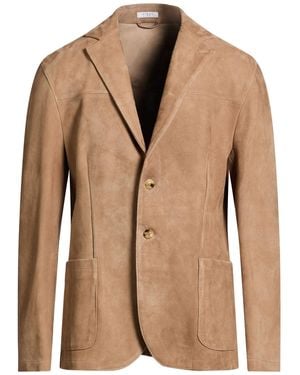 Boglioli Camel Blazer Leather - Brown