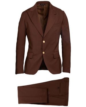 Reveres 1949 Suit Polyester, Virgin Wool, Elastane - Brown