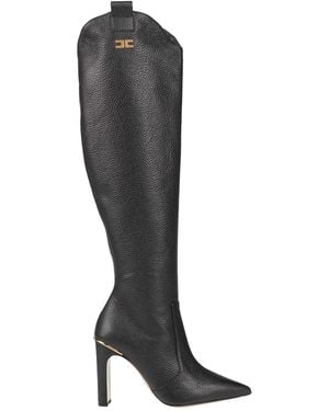 Elisabetta Franchi Boot Leather - Black