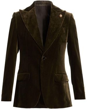 Lardini Military Blazer Cotton, Viscose - Black