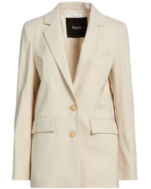 Hevò Blazer Virgin Wool, Polyester, Elastic Fibers - Natural